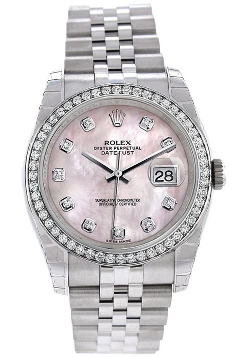 women's mother of pearl rolex|Rolex datejust 36 with diamonds.